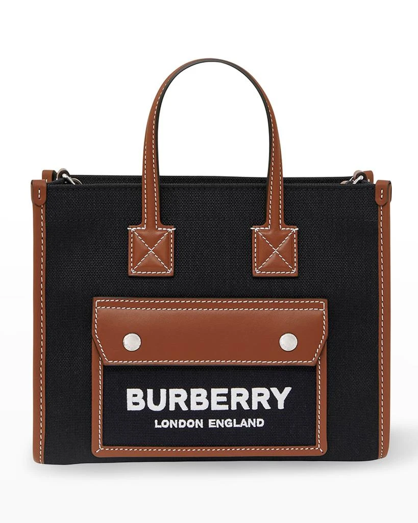 商品Burberry|Freya Canvas & Leather Tote Bag,价格¥9649,第1张图片