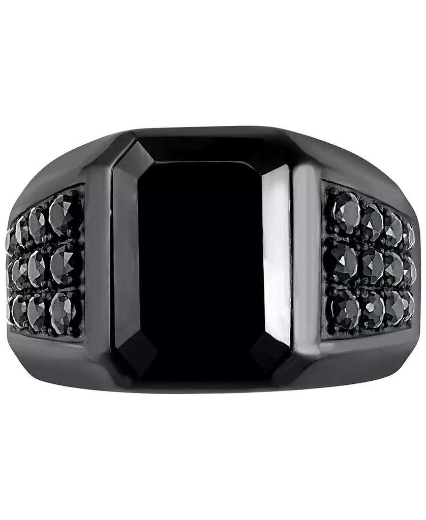 商品Effy|EFFY® Men's Onyx & Black Spinel Ring in Black PVD over Sterling Silver,价格¥2366,第2张图片详细描述