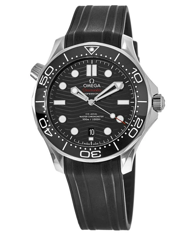 商品Omega|Omega Seamaster Diver 300 M Black Dial Rubber Strap Men's Watch 210.32.42.20.01.001,价格¥33357,第1张图片