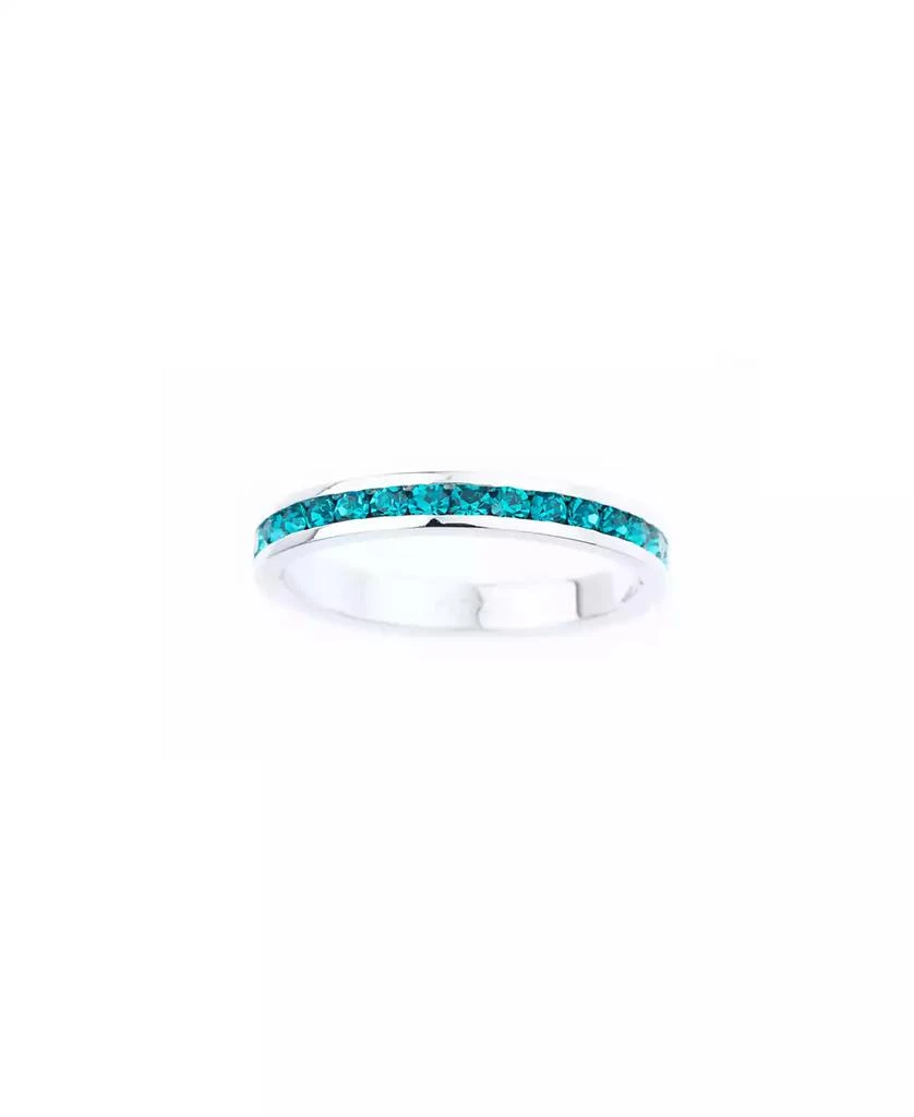 商品Macy's|Crystal Birthstone Stackable Ring in Sterling Silver,价格¥189,第1张图片