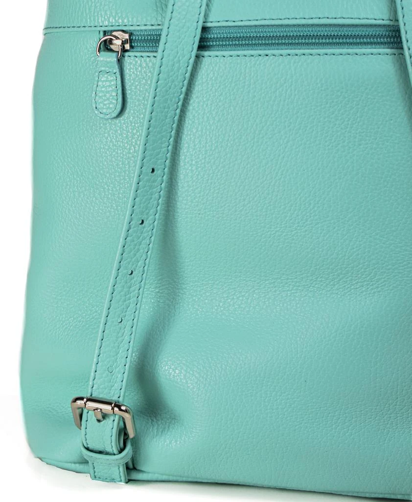 商品Claudio Civitico|Pebbled Leather Backpack Light Green,价格¥2287,第3张图片详细描述
