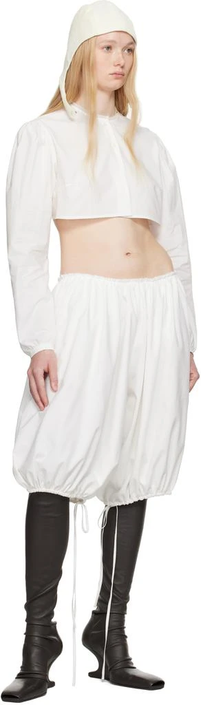 商品COLLEEN ALLEN|White Cotton Crop Blouse,价格¥5358,第4张图片详细描述