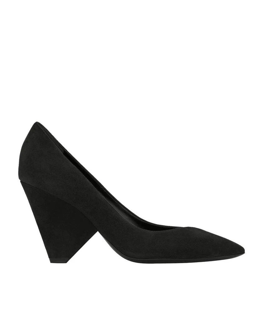 商品Yves Saint Laurent|Saint Laurent Women's Black Suede Pump Shoes 484389 1000 (36 EU / 6 US),价格¥3723,第1张图片