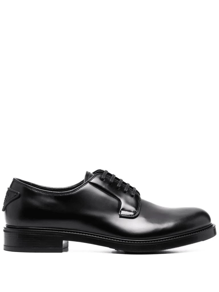 商品Prada|PRADA brushed-leather lace-up shoes,价格¥6827,第1张图片