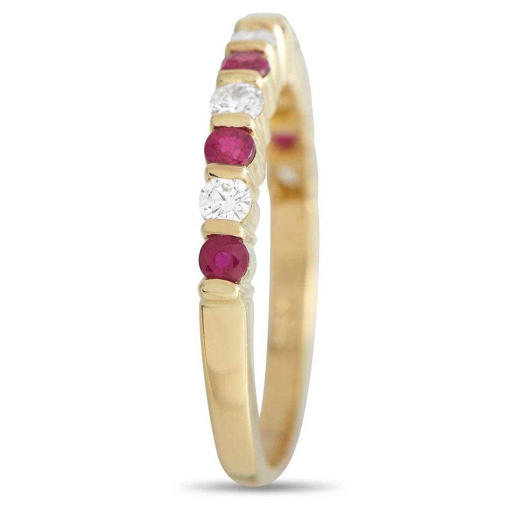 商品[二手商品] Tiffany & Co.|Tiffany & Co. 18K Yellow Gold 0.20 ct Diamond and Ruby Ring,价格¥9537,第2张图片详细描述