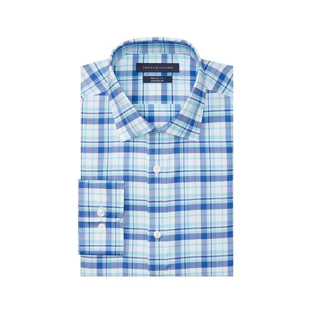 商品Tommy Hilfiger|Men's Th Flex Cool Athletic Fit Dress Shirt,价格¥183,第1张图片