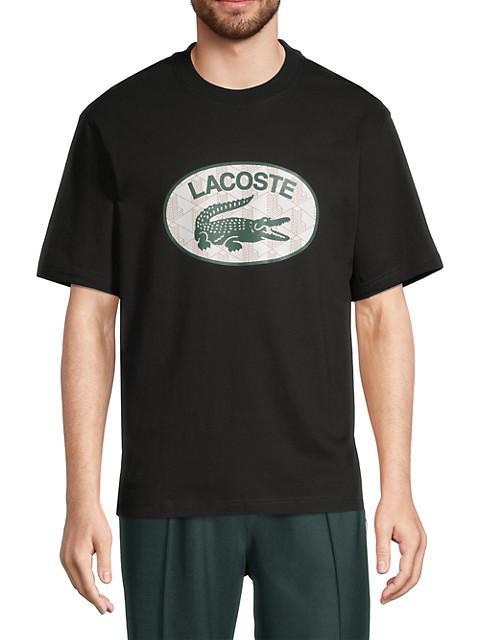 商品Lacoste|Regular-Fit Branded Monogram Print T-Shirt,价格¥553,第5张图片详细描述