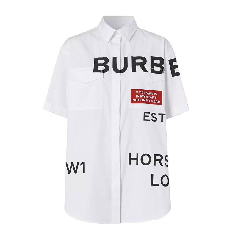 Burberry 博柏利 白色棉女士短袖T恤 8014220商品第1张图片规格展示