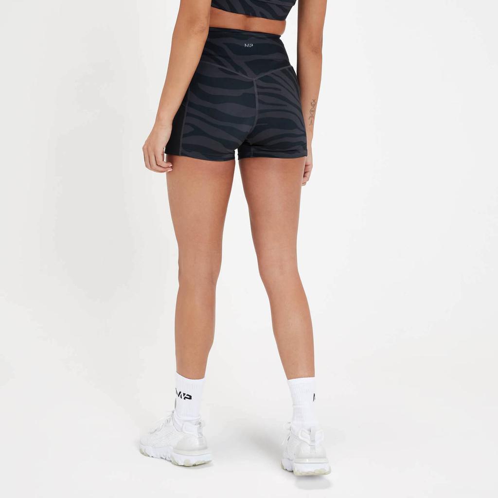商品Myprotein|MP Women's Tempo Booty Shorts - Black Zebra,价格¥253,第4张图片详细描述