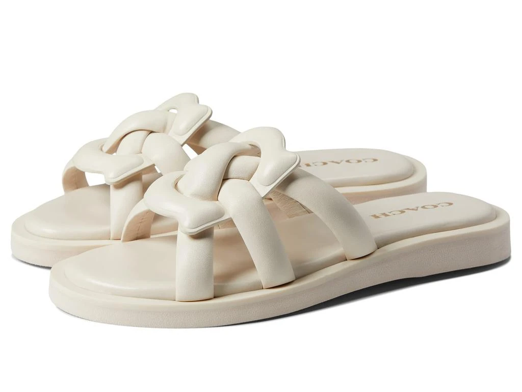 商品Coach|Georgie Leather Sandal,价格¥949,第1张图片