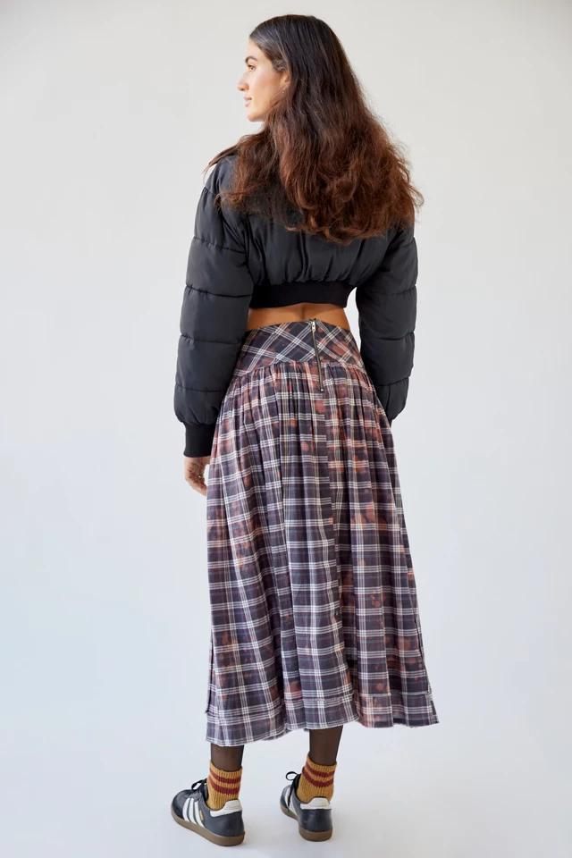 商品Urban Outfitters|UO Rachel Bleached Plaid Midi Skirt,价格¥772,第4张图片详细描述