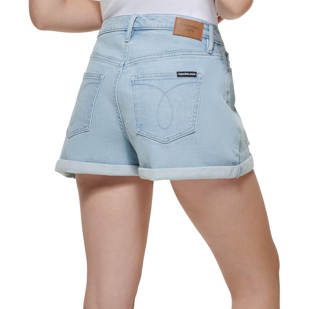 商品Calvin Klein|Rolled-Cuff Mom Shorts,价格¥265,第4张图片详细描述