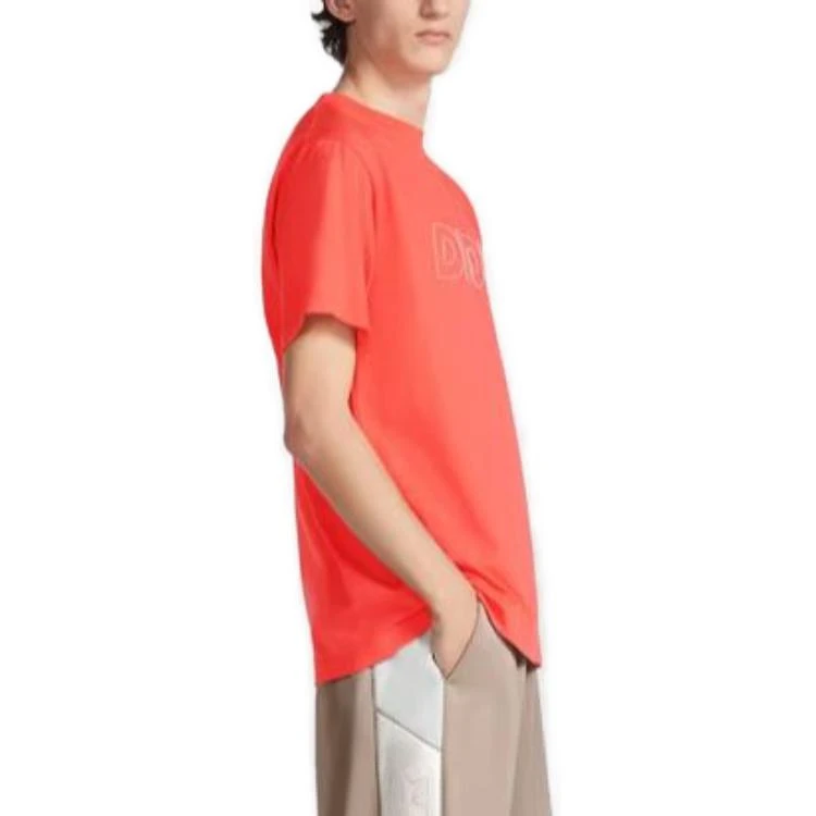 商品[国内直发] Dior|迪奥 SS22 纯色字母圆领宽松短袖T恤 男款 橙色,价格¥3024,第6张图片详细描述