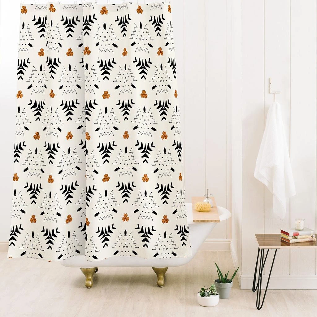商品DENY Designs|Sheila Wenzel-Ganny Black Ink Western Geo Shower Curtain,价格¥595,第1张图片