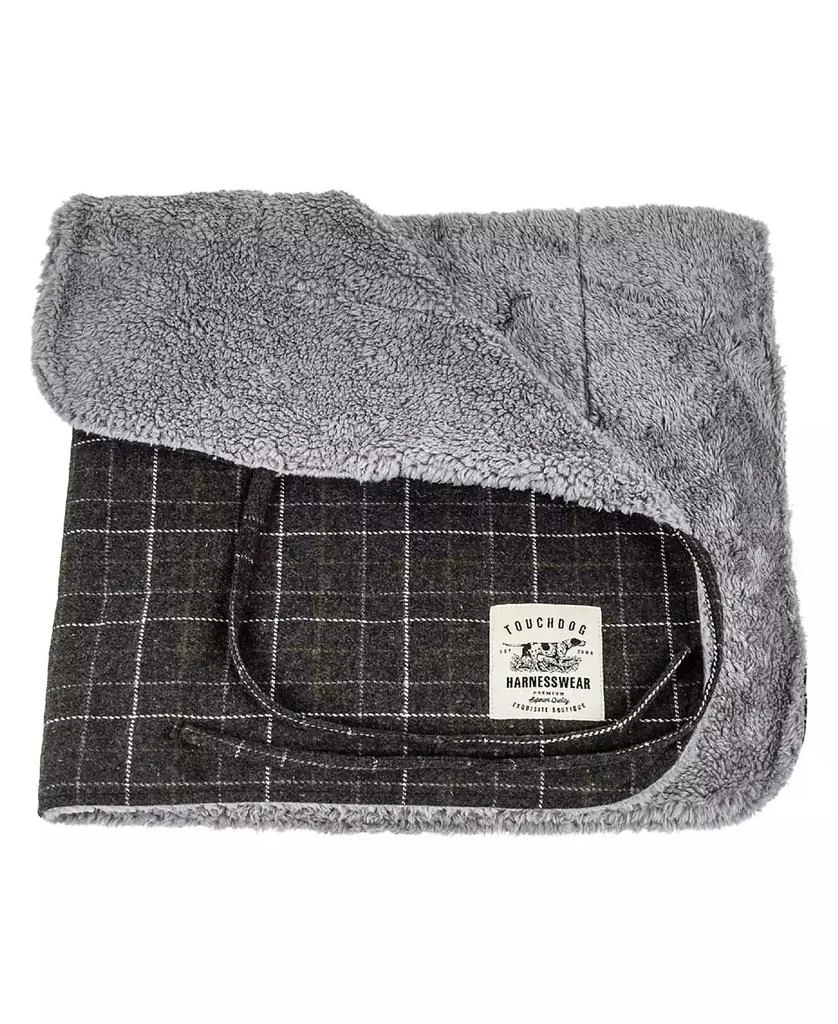 2-in-1 Windowpane Plaided Dog Jacket with Matching Reversible Dog Mat 商品