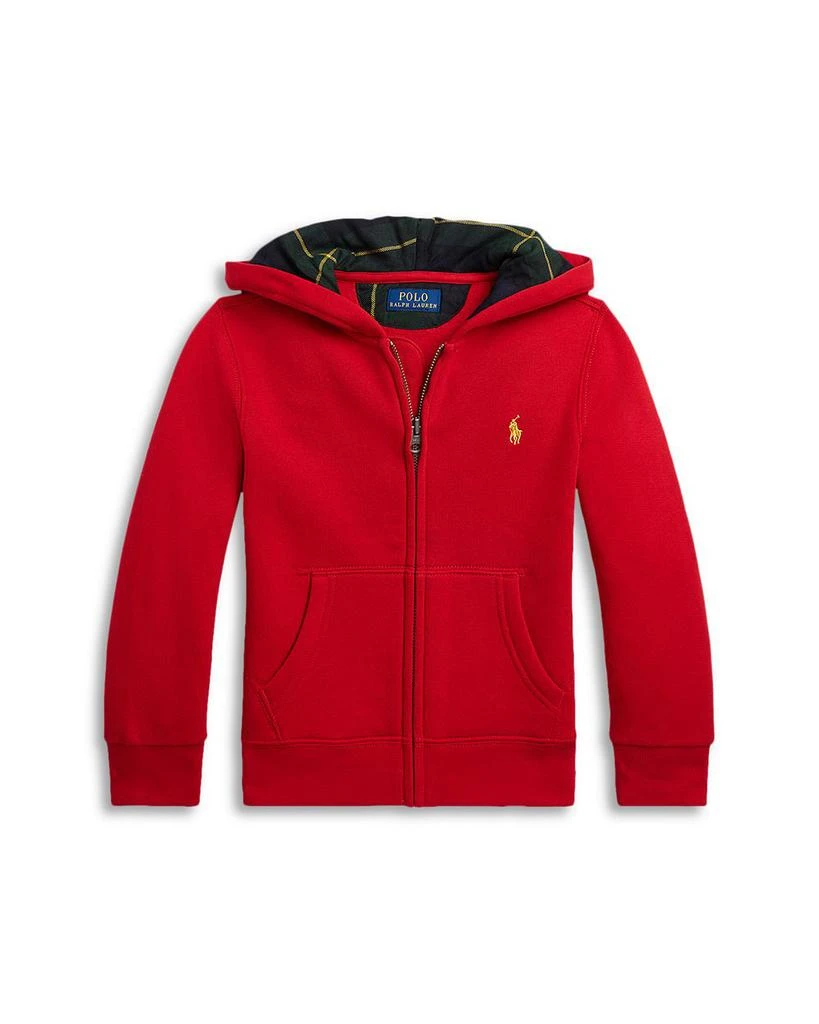 商品Ralph Lauren|Boys' Fleece Full Zip Hoodie - Little Kid,价格¥502,第1张图片