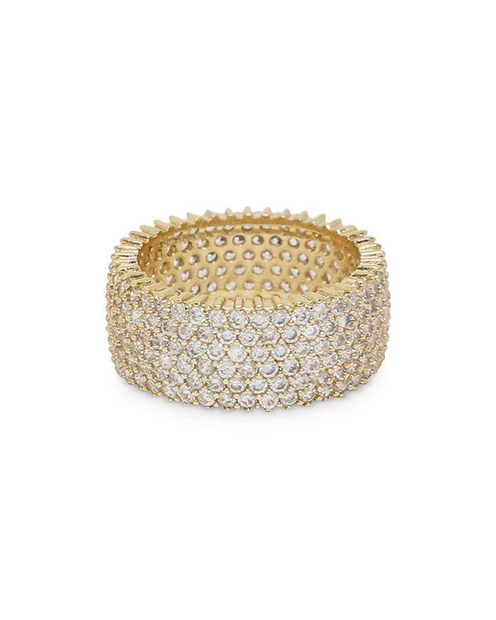 商品Ettika Jewelry|Cubic Zirconia & 18K Gold Plated Thick Band Ring,价格¥335,第1张图片详细描述