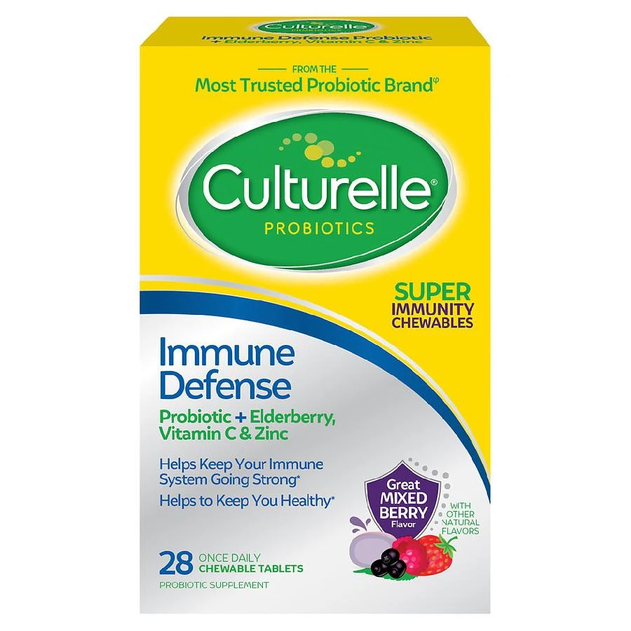 商品Culturelle|Immune Defense Daily Probiotic for Women & Men 4-in-1 Immune Support Mixed Berry,价格¥67,第1张图片