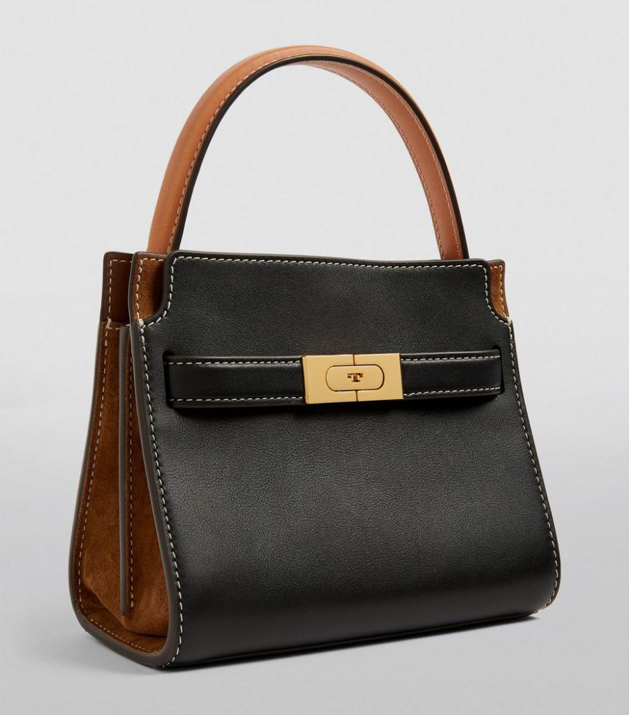 商品Tory Burch|Petite Leather Lee Radziwill Double Top-Handle Bag,价格¥4968,第5张图片详细描述