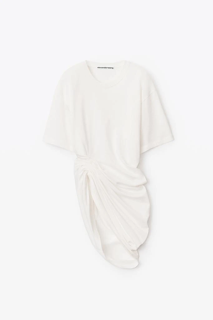 商品Alexander Wang|FRONT DRAPE TEE IN SILKY JERSEY,价格¥1688,第3张图片详细描述