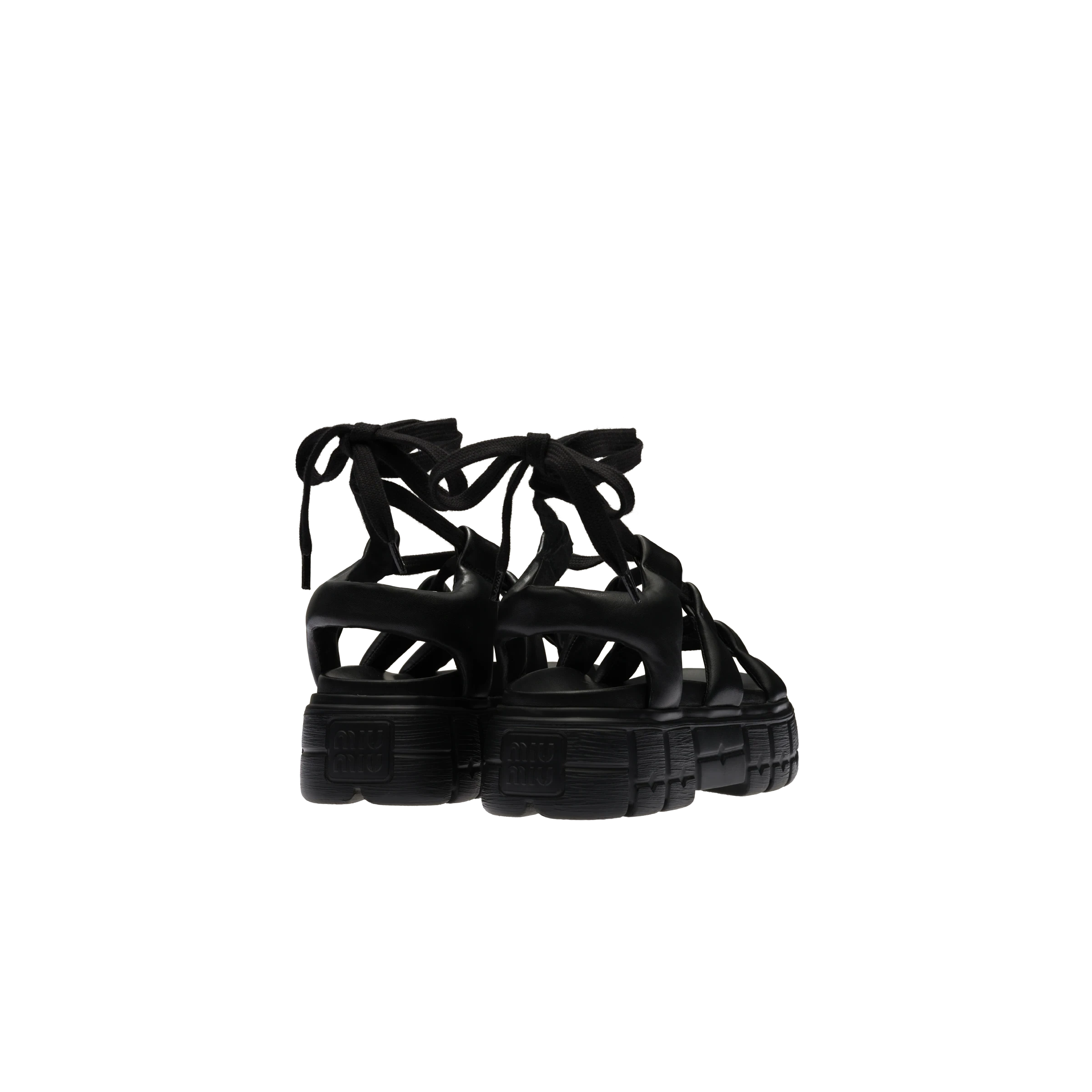 包邮包税【预售7天发货】 MIUMIU缪缪 23秋冬 女士 厚底鞋 Sandales sportives en cuir nappa 5X881D_77F_F0002_F_050 商品