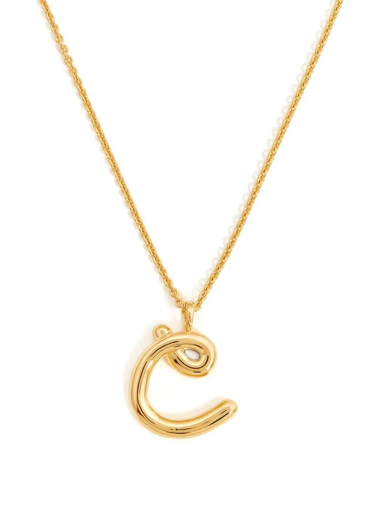 商品Missoma|C initial 18kt gold-plated necklace,价格¥1354,第2张图片详细描述