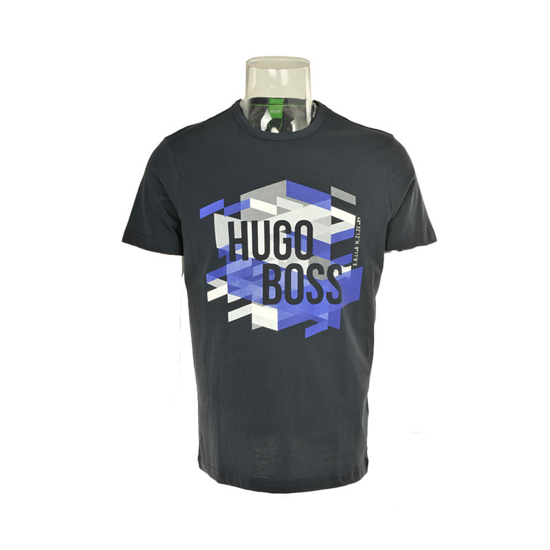商品[国内直发] Hugo Boss|Hugo Boss 雨果博斯 男士休闲短袖深蓝色棉 TEEOS-50323993-410,价格¥365,第1张图片