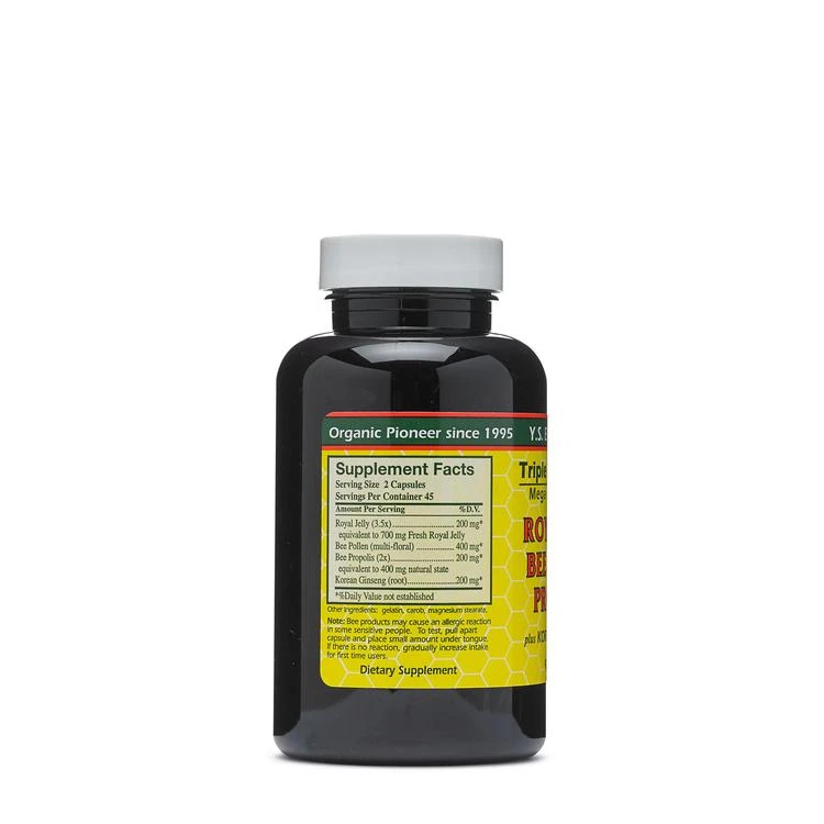 商品Y.S. ORGANIC BEE FARMS|有机蜂场花粉蜂胶胶囊 90粒,价格¥126,第2张图片详细描述