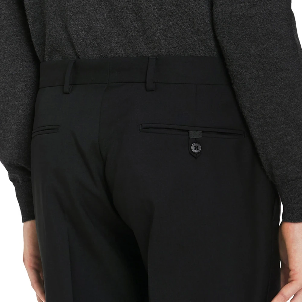 PRADA 普拉达 男士黑色羊毛休闲裤 UPA841-D39-F0002 商品