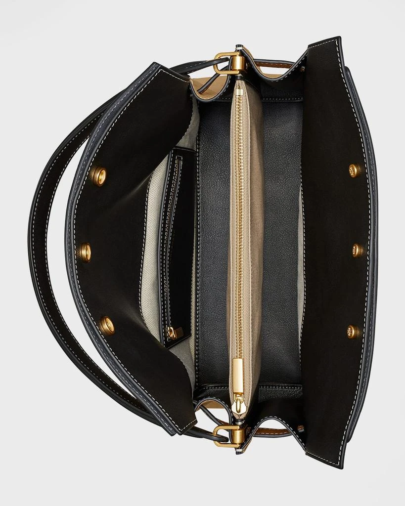 商品Tory Burch|Lee Radziwill Pebbled Leather Double Bag,价格¥9724,第3张图片详细描述