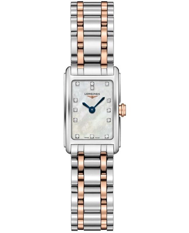 Longines DolceVita Mother of Pearl Diamond Dial Rose Gold and Stainless Steel Women's Watch L5.258.5.87.7商品第1张图片规格展示