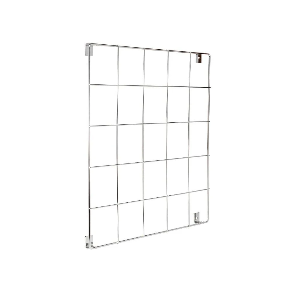 商品Honey Can Do|8-Piece Chrome Wire Wall Grid with Storage Accessories,价格¥157,第4张图片详细描述