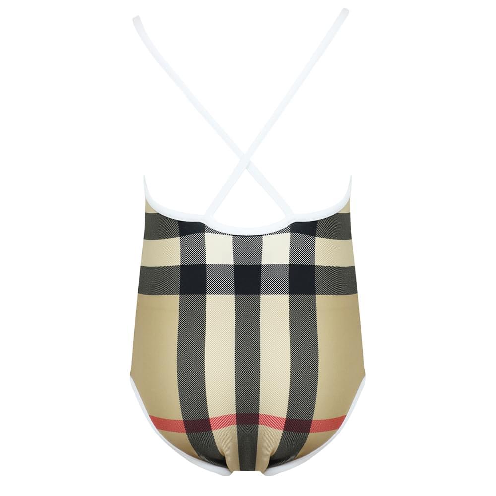 Beige Check Mini Sandie Swimsuit商品第3张图片规格展示