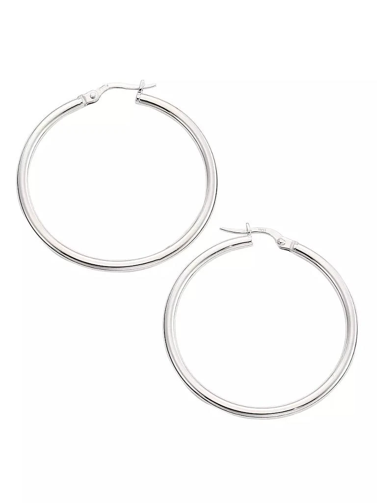 商品Roberto Coin|18K White Gold Hoop Earrings,价格¥8655,第1张图片