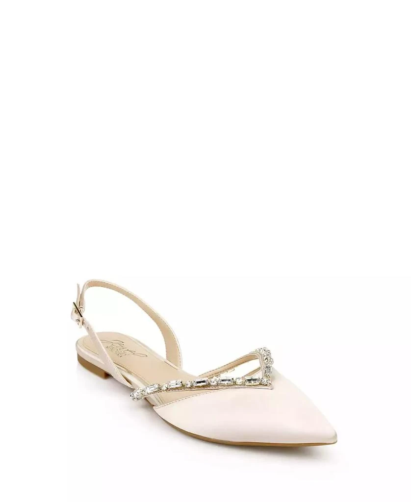 商品Badgley Mischka|Women's Camden Slingback Pointed Toe Evening Flats,价格¥555,第1张图片