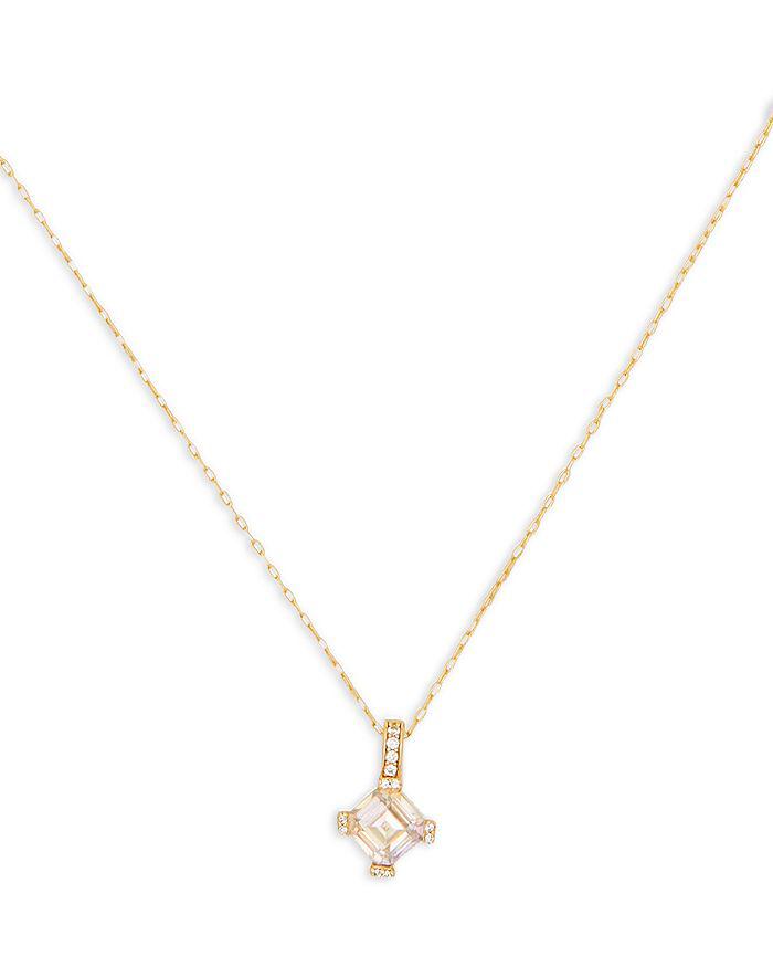 Dazzle Cubic Zirconia Pendant Necklace in Gold Tone, 16"-19"商品第1张图片规格展示