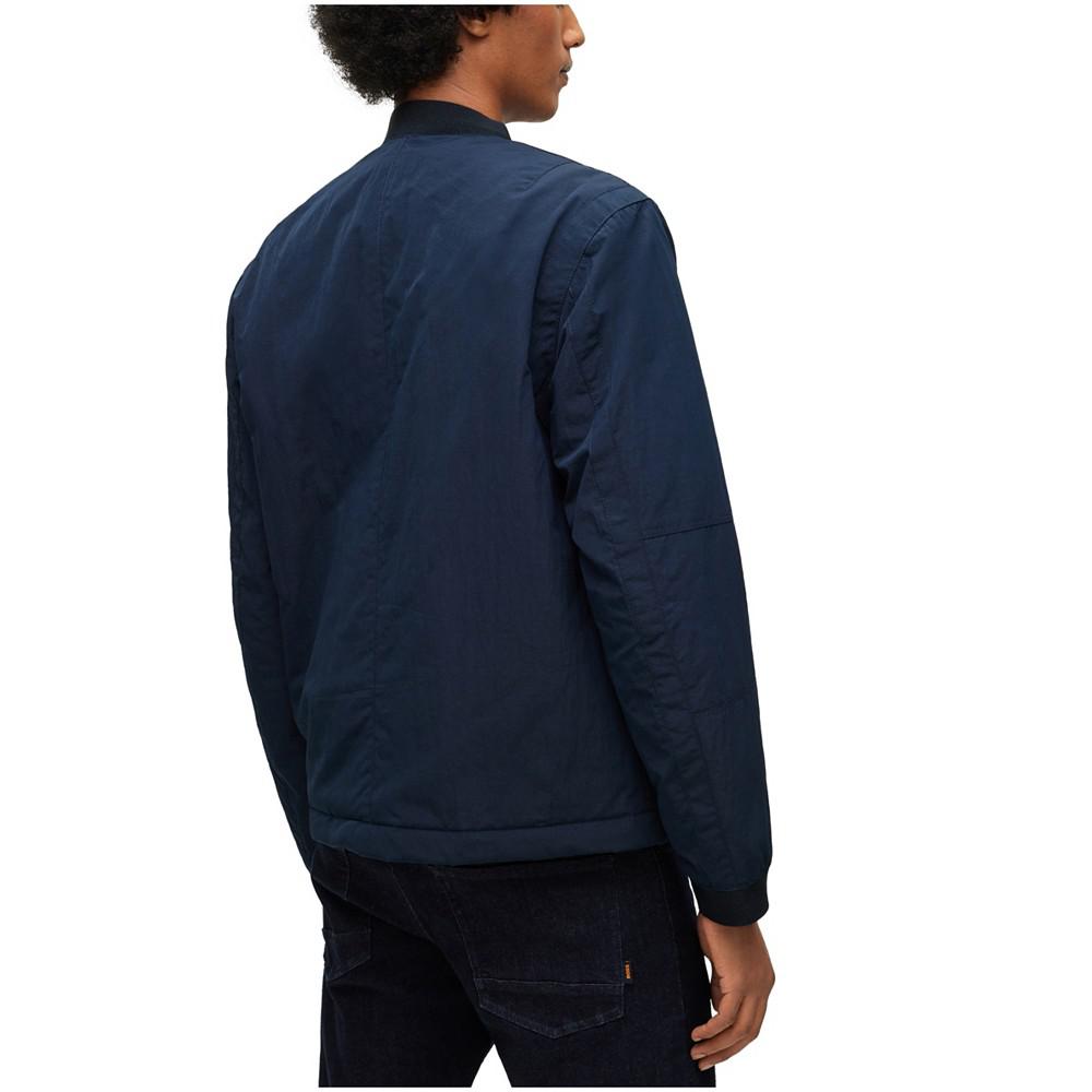 BOSS Men's Water-Repellent Regular-Fit Logo Patch Jacket商品第2张图片规格展示