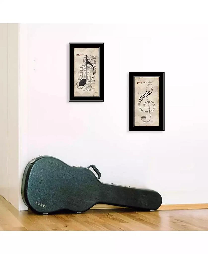 商品Trendy Décor 4U|Music Collection 2-Piece Vignette By Marla Rae, Black Frame, 11" x 21",价格¥918,第2张图片详细描述