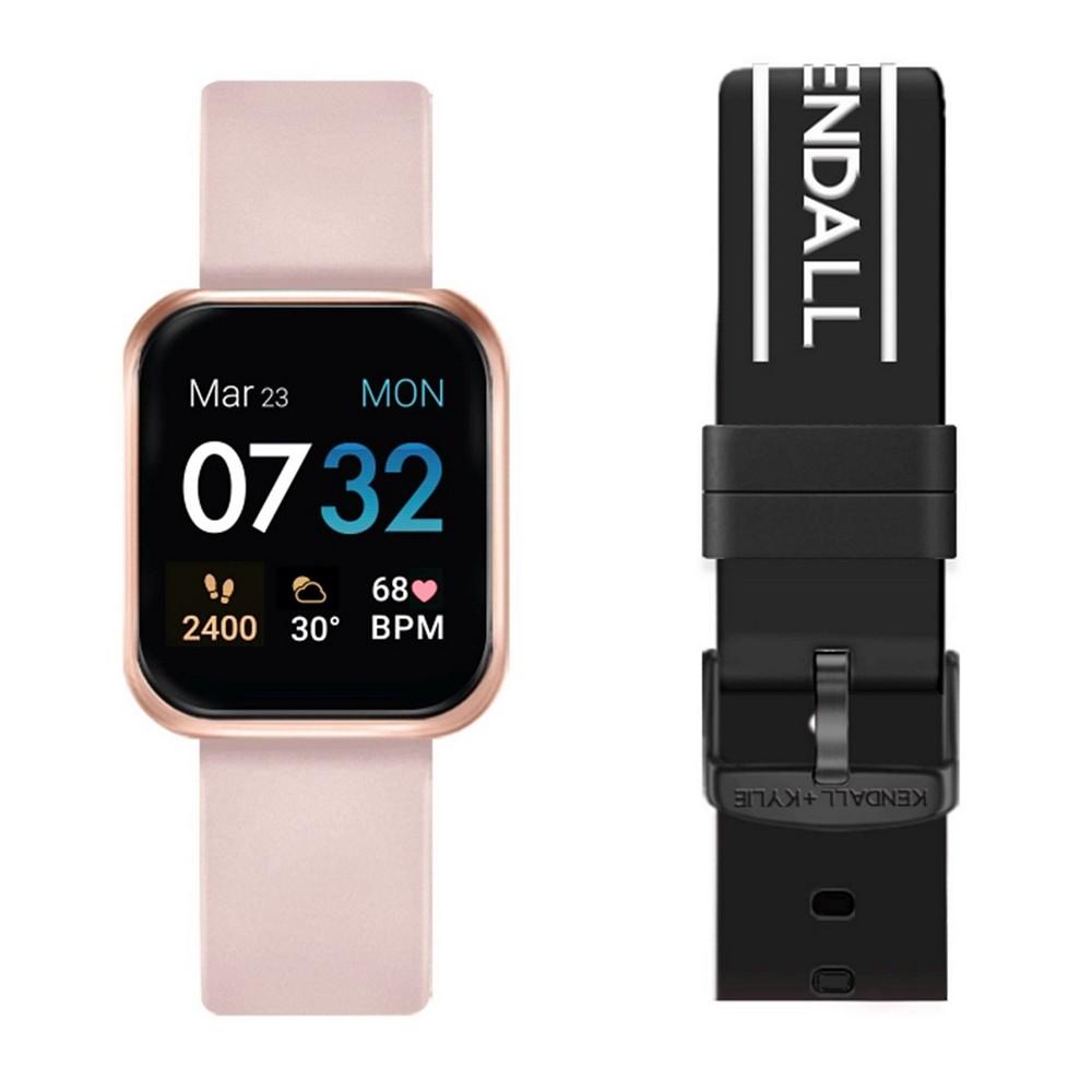 Women's Blush and Black Logo Straps Smart Watch Set 36mm商品第1张图片规格展示