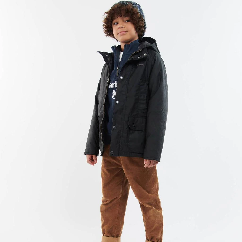 商品Barbour|Barbour Kids’ Beaufort Waxed Cotton-Blend Hooded Jacket,价格¥567,第4张图片详细描述