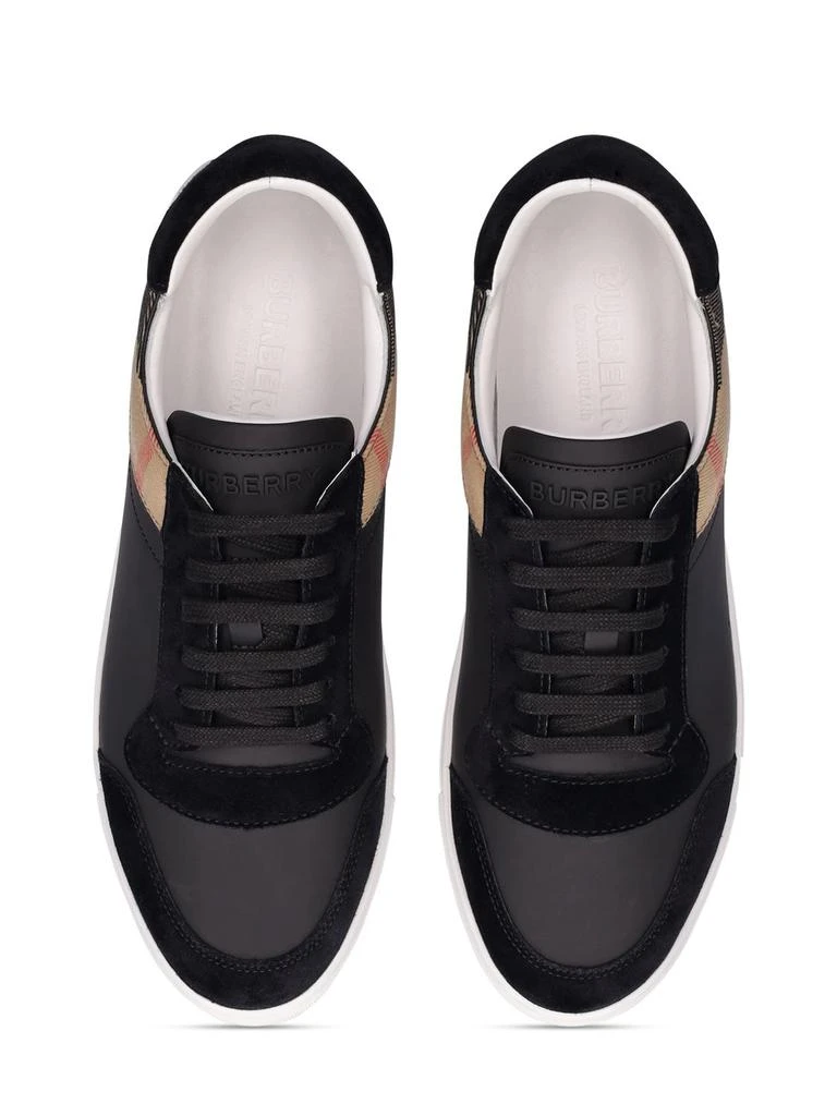 商品Burberry|New Reeth Check Canvas & Leather Sneaker,价格¥4172,第4张图片详细描述