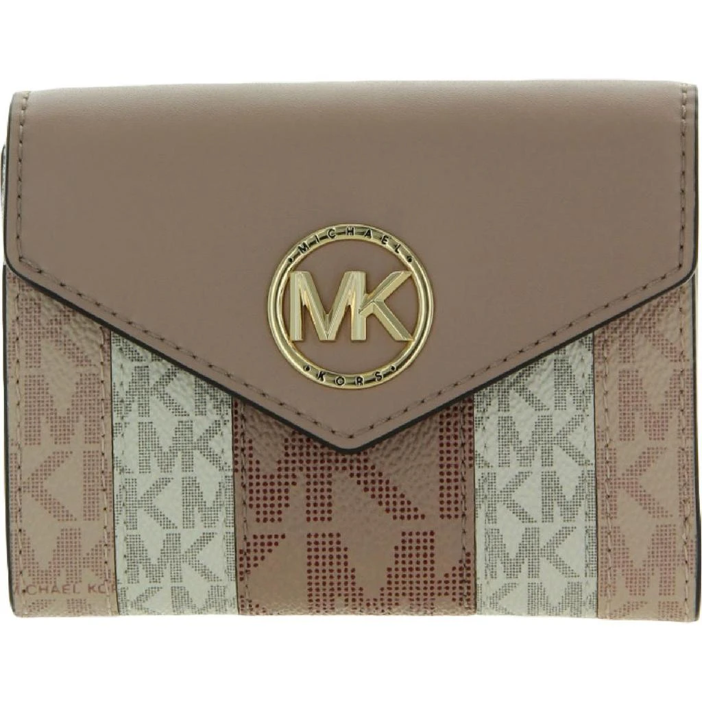 商品Michael Kors|Michael Kors Womens Carmen Leather Flap Bifold Wallet,价格¥613,第1张图片