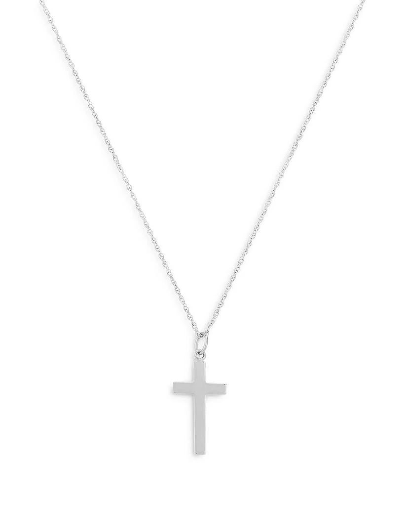 商品Bloomingdale's|Cross Pendant Necklace in 14K White Gold, 18" - Exclusive,价格¥2610,第1张图片