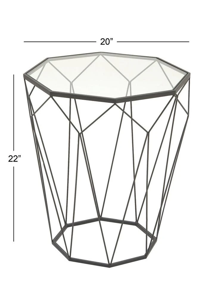 商品VIVIAN LUNE HOME|Black Metal Contemporary Accent Table,价格¥1157,第4张图片详细描述