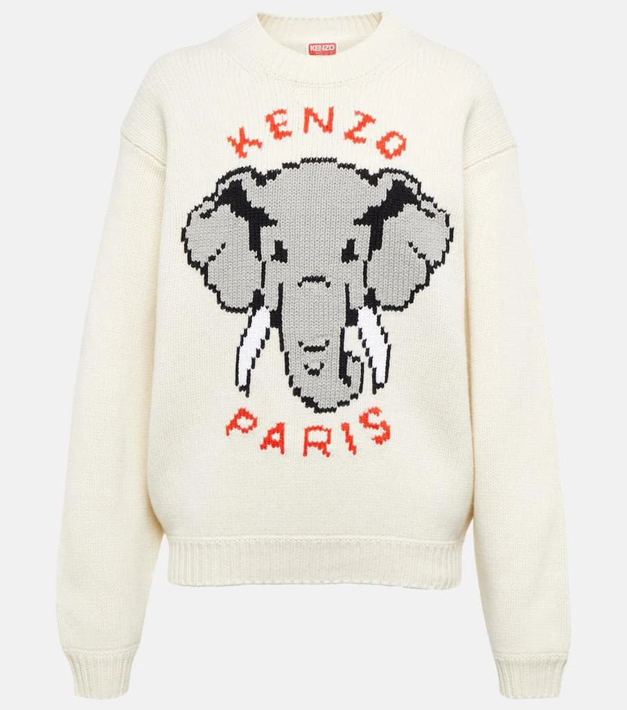 商品Kenzo|Jacquard wool-blend sweater,价格¥3149,第1张图片