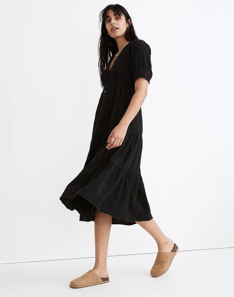 商品Madewell|Lightspun Button-Front Tiered Midi Dress,价格¥798,第1张图片