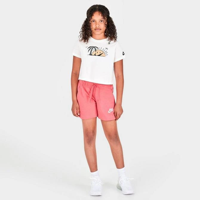 商品NIKE|Girls' Nike Sportswear Sun Club Cropped T-Shirt,价格¥60,第2张图片详细描述