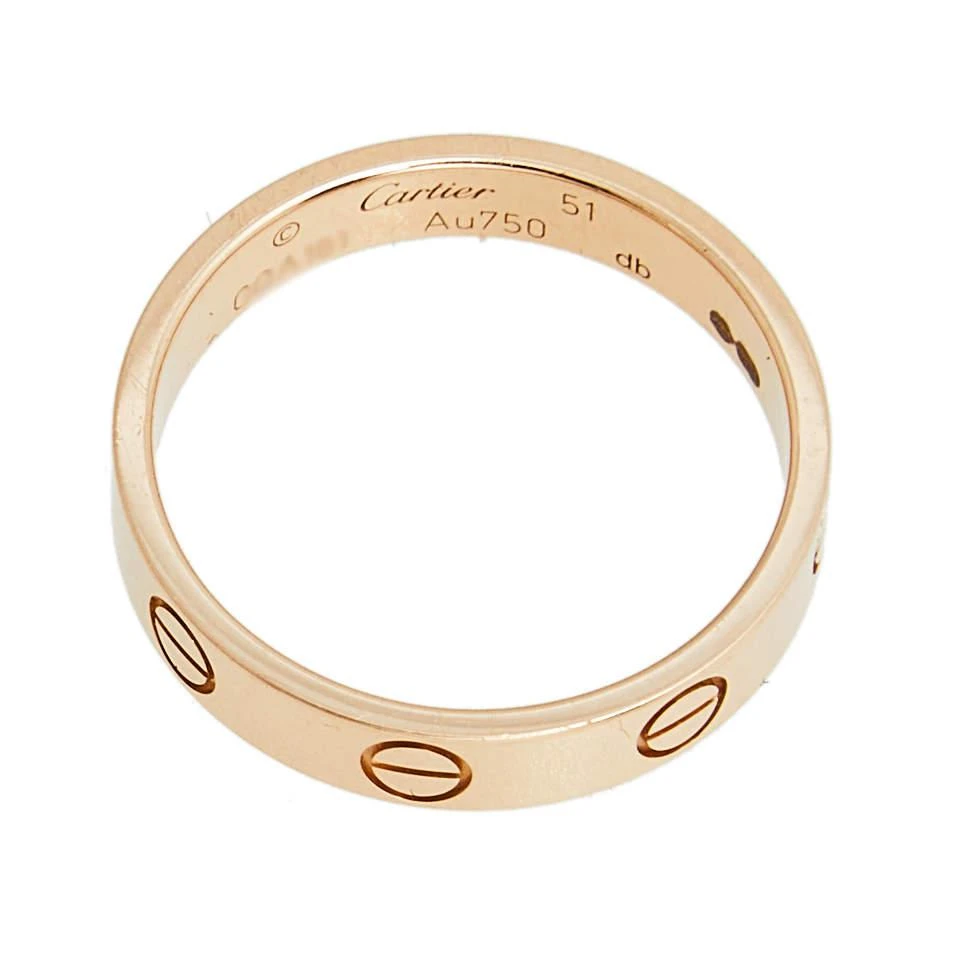 商品[二手商品] Cartier| Cartier Love 18K Rose Gold Narrow Wedding Band Ring Size 51,价格¥5825,第5张图片详细描述