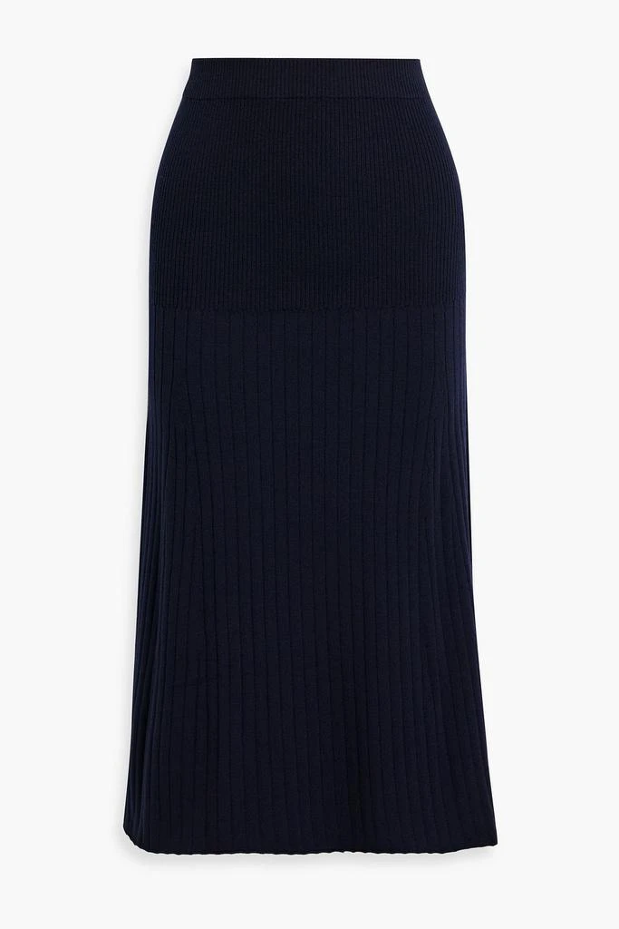 商品IRIS & INK|Emma ribbed merino wool-blend midi skirt,价格¥646,第1张图片