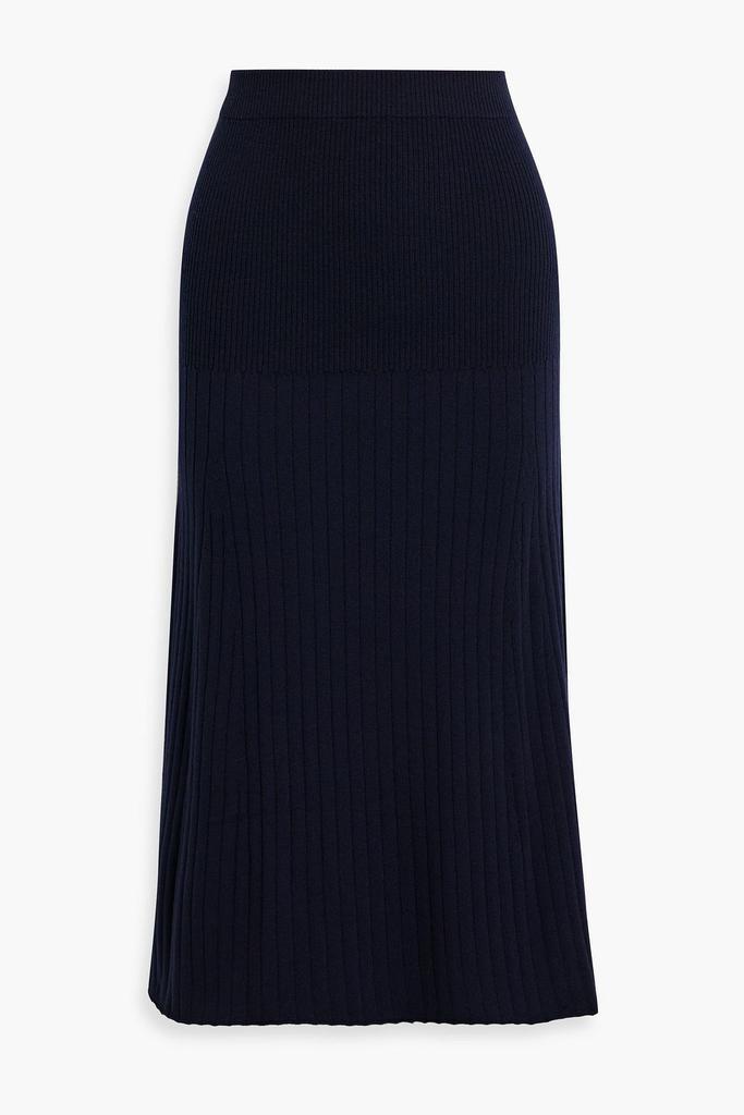 商品IRIS & INK|Emma ribbed merino wool-blend midi skirt,价格¥644,第1张图片